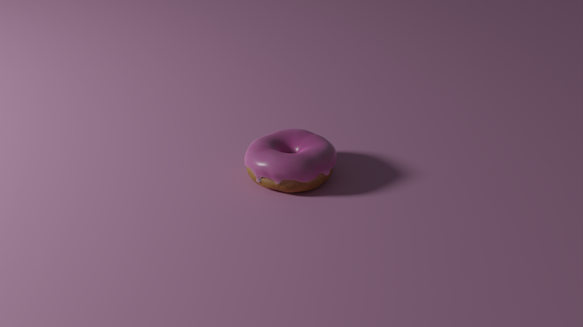 Foto van een donut gemaakt in Blender